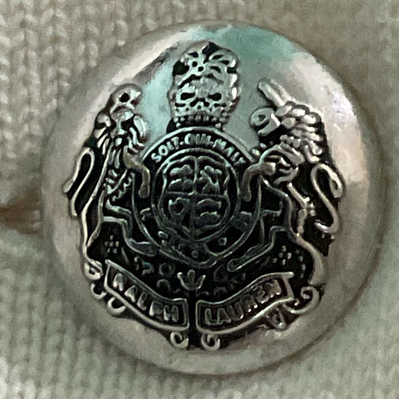 Vintage Lauren Ralph Lauren Women’s Winter Ivory Cotton Knit Blazer Size Large - Picture 3 of 10